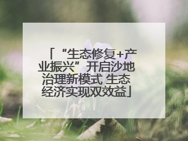 “生态修复+产业振兴”开启沙地治理新模式 生态经济实现双效益