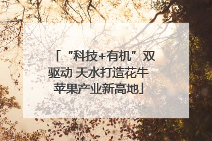 “科技+有机”双驱动 天水打造花牛苹果产业新高地