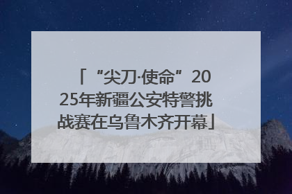 “尖刀·使命”2025年新疆公安特警挑战赛在乌鲁木齐开幕