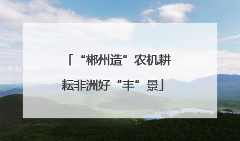 “郴州造”农机耕耘非洲好“丰”景