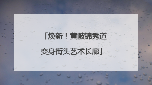 焕新！黄陂锦秀道变身街头艺术长廊