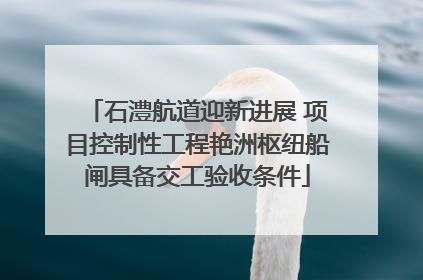 石澧航道迎新进展 项目控制性工程艳洲枢纽船闸具备交工验收条件