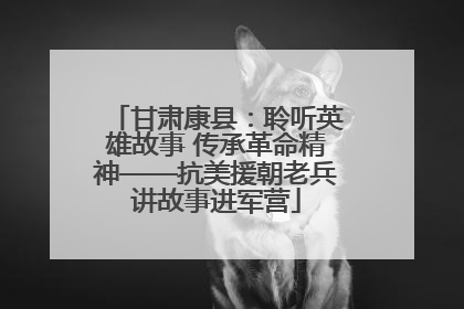 甘肃康县：聆听英雄故事 传承革命精神——抗美援朝老兵讲故事进军营