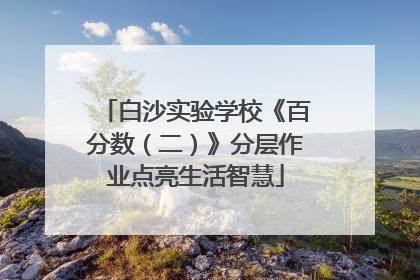 白沙实验学校《百分数（二）》分层作业点亮生活智慧