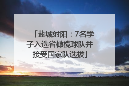 盐城射阳：7名学子入选省橄榄球队并接受国家队选拔