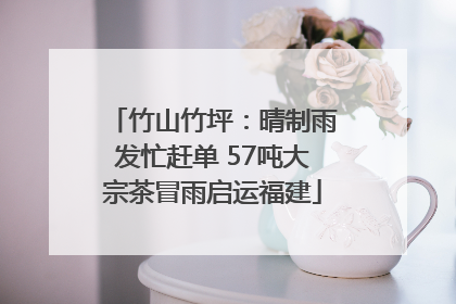 竹山竹坪：晴制雨发忙赶单 57吨大宗茶冒雨启运福建