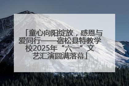 童心向阳绽放，感恩与爱同行——宿松县特教学校2025年“六一”文艺汇演圆满落幕