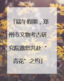 端午假期，郑州市文物考古研究院邀您共赴“青花”之约