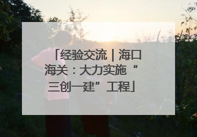 经验交流｜海口海关：大力实施“三创一建”工程