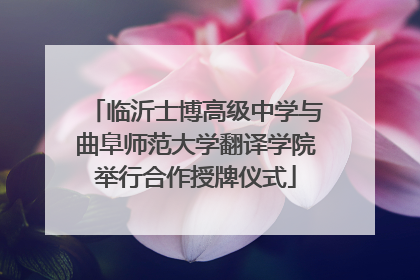 临沂士博高级中学与曲阜师范大学翻译学院举行合作授牌仪式