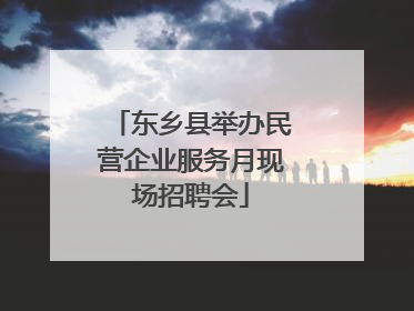 东乡县举办民营企业服务月现场招聘会