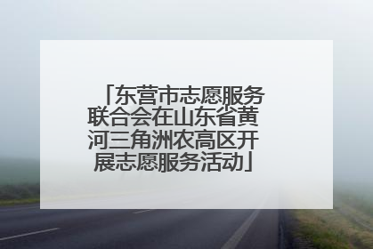 东营市志愿服务联合会在山东省黄河三角洲农高区开展志愿服务活动