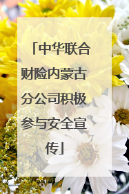 中华联合财险内蒙古分公司积极参与安全宣传