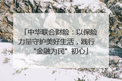 中华联合财险：以保险力量守护美好生活，践行“金融为民”初心