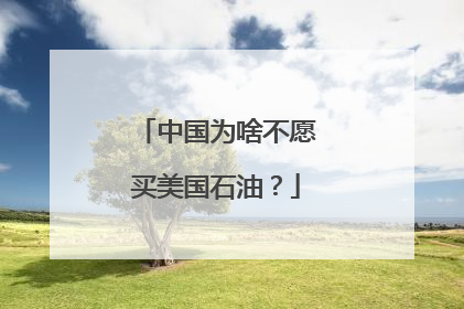 中国为啥不愿买美国石油？