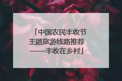 中国农民丰收节主题旅游线路推荐——丰收在乡村