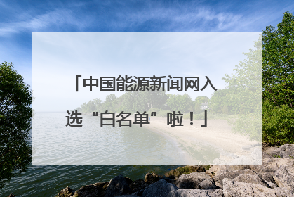 中国能源新闻网入选“白名单”啦！
