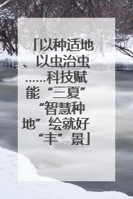 以种适地、以虫治虫……科技赋能“三夏” “智慧种地”绘就好“丰”景