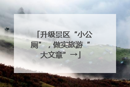 升级景区“小公厕”，做实旅游“大文章”→