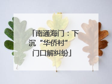 南通海门：下沉“华侨村” 门口解纠纷