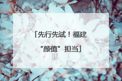 先行先试！福建“颜值”担当