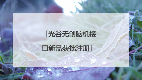 光谷无创脑机接口新品获批注册