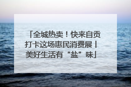 全城热卖！快来自贡打卡这场惠民消费展丨美好生活有“盐”味