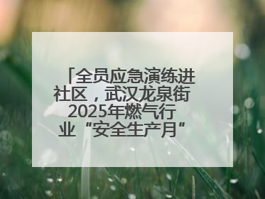 全员应急演练进社区，武汉龙泉街2025年燃气行业“安全生产月”宣传活动举行