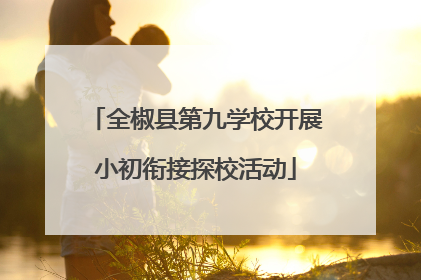 全椒县第九学校开展小初衔接探校活动