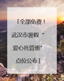 全部免费！武汉市暑假“爱心托管班”点位公布