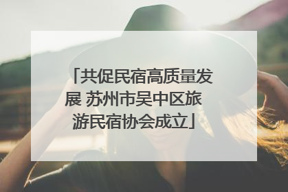 共促民宿高质量发展 苏州市吴中区旅游民宿协会成立