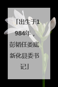 出生于1984年，彭韬任娄底新化县委书记
