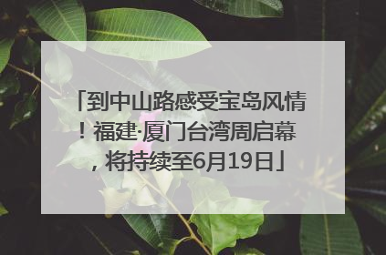 到中山路感受宝岛风情！福建·厦门台湾周启幕，将持续至6月19日