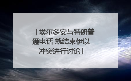 埃尔多安与特朗普通电话 就结束伊以冲突进行讨论