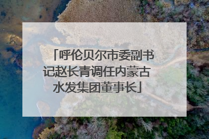 呼伦贝尔市委副书记赵长青调任内蒙古水发集团董事长