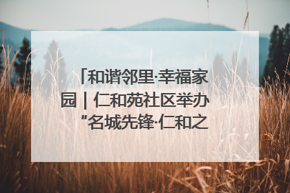 和谐邻里·幸福家园｜仁和苑社区举办“名城先锋·仁和之家”文明实践活动