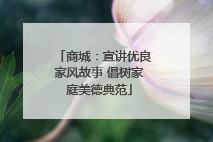 商城：宣讲优良家风故事 倡树家庭美德典范