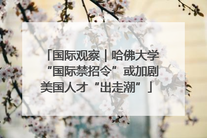 国际观察｜哈佛大学“国际禁招令”或加剧美国人才“出走潮”
