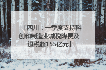 四川：一季度支持科创和制造业减税降费及退税超155亿元