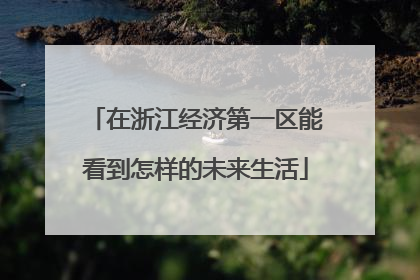 在浙江经济第一区能看到怎样的未来生活