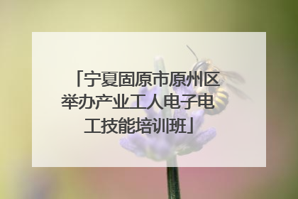 宁夏固原市原州区举办产业工人电子电工技能培训班