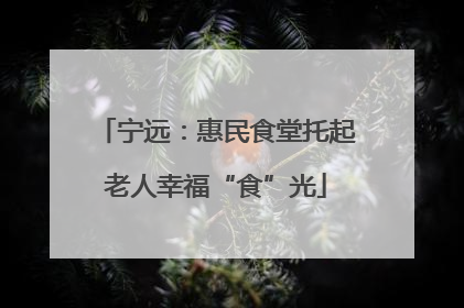宁远：惠民食堂托起老人幸福“食”光