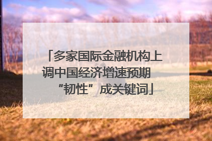 多家国际金融机构上调中国经济增速预期 “韧性”成关键词