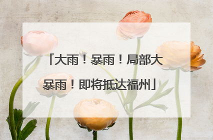 大雨！暴雨！局部大暴雨！即将抵达福州
