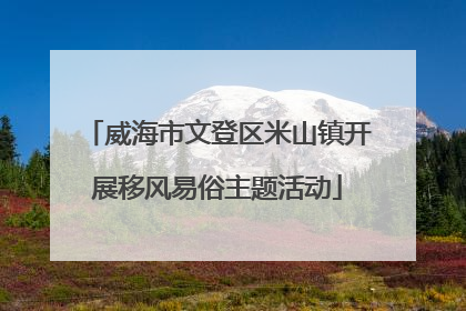 威海市文登区米山镇开展移风易俗主题活动