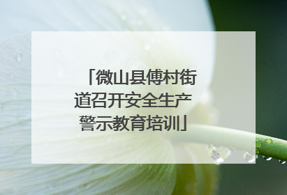 微山县傅村街道召开安全生产警示教育培训