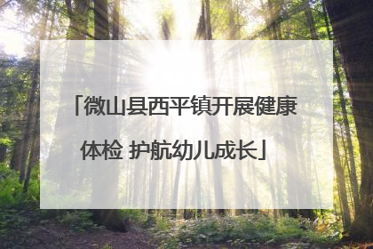 微山县西平镇开展健康体检 护航幼儿成长