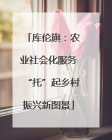 库伦旗：农业社会化服务“托”起乡村振兴新图景