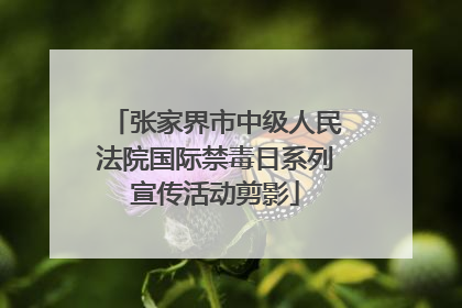 张家界市中级人民法院国际禁毒日系列宣传活动剪影
