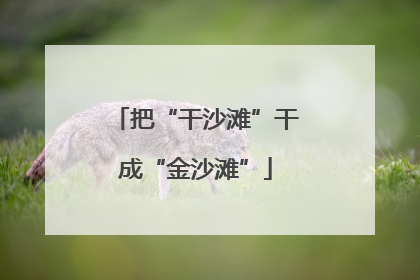 把“干沙滩”干成“金沙滩”